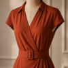 Asake Dress bodice and belt detail