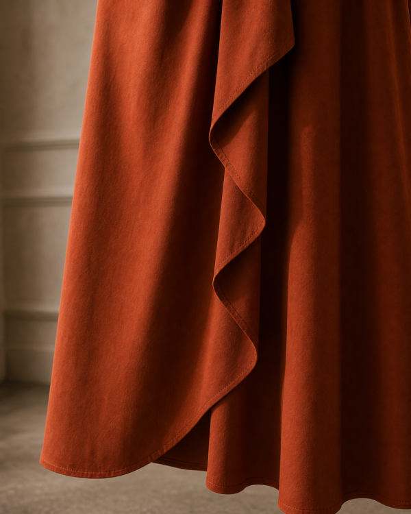 Asake Dress fabric and drape detail